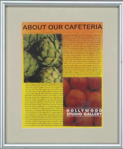 19X16SLVR MTL FRM/ABOUT OUR CAFETER