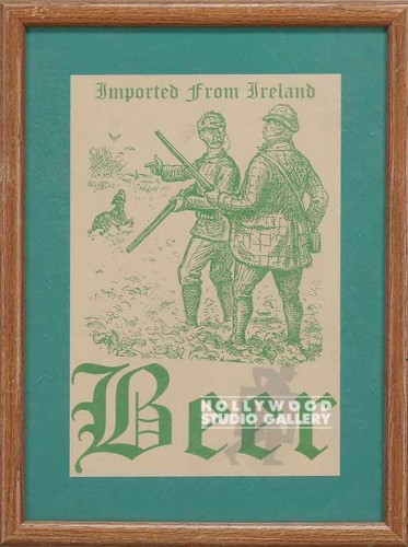 21X16 BRWN FRM/IRISH BEER AD/ MAT_
