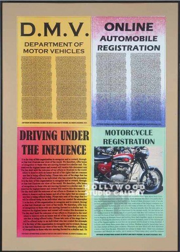 34X24(4)POSTER/DMV/CHAUFFER/BLK FRM