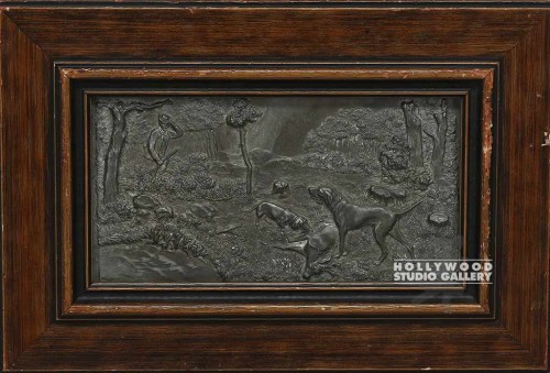 10X15 HUNT SCENE-METAL RELIEF/WOOD