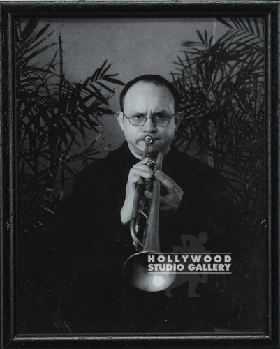 10X9 BLK FRM/ B/W/ MAN AND TRUMPET
