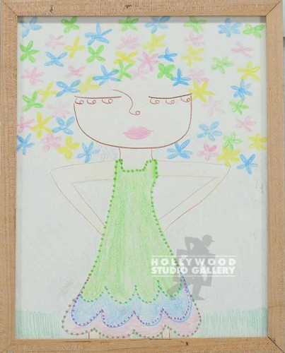 15X12 SUNNY/ GIRL WITH GREEN DRESS