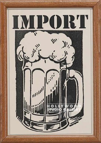 18X12 BRWN FRM/IMPORT/BEER MUG