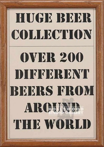 18X12 BRWN FRM/HUGE BEER COLLECTION