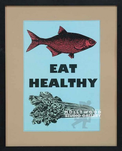 21X17 BLK FRM/ EAT HEALTHY