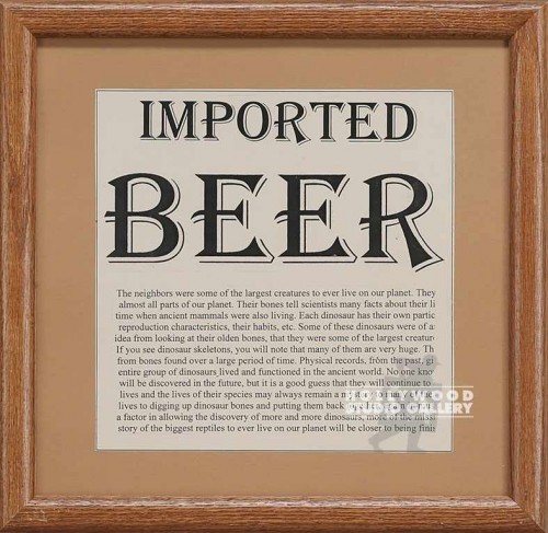 14X14 BRWN FRM/ IMPORTED BEER