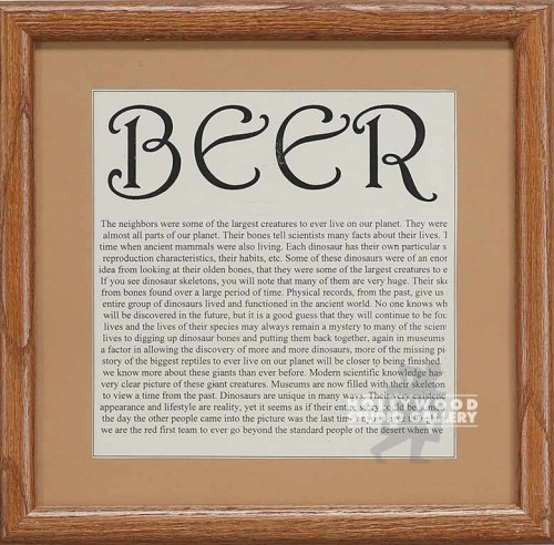 14X14 BRWN FRM/ BEER
