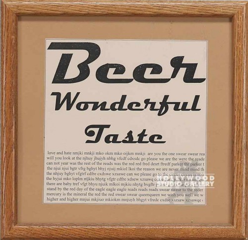 14X14 BRWN FRM/BEER/WONDERFUL TASTE