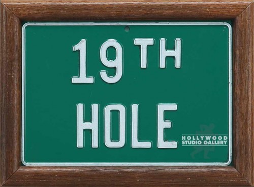 9X12 FRMD MTL GOLF SIGN/ 19TH HOLE