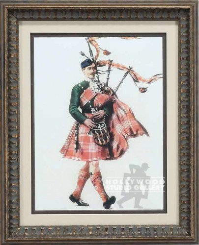 16X13 SCOT.BAGPIPER/BRONZ ORNATE