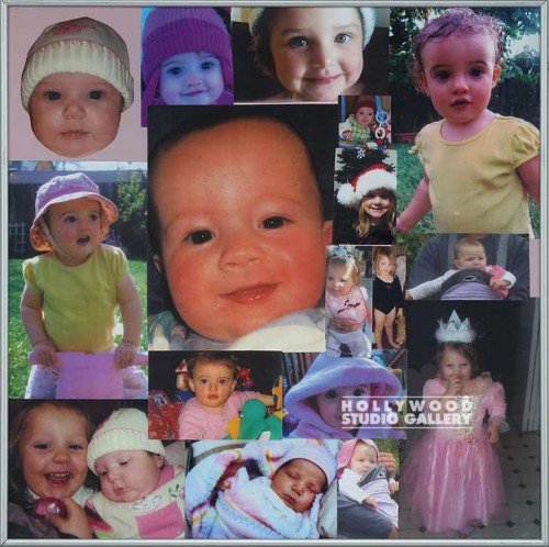 24X24MTL FRM/MULTI PHTO BABY COLAGE