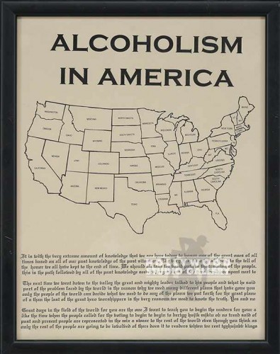 12X9 "ALCOHOLISM IN AMERICA"