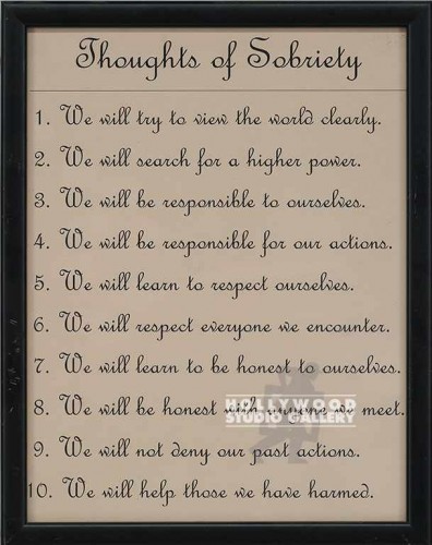 12X9 "THOUGHTS OF SOBRIETY" # 1-10