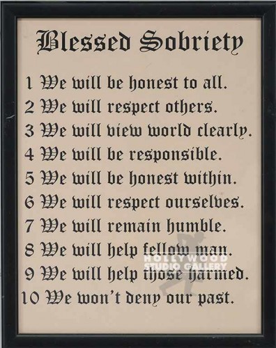 12X9 "BLESSED SOBRIETY" # 1-10