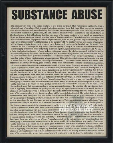 12X9 "SUBSTANCE ABUSE"