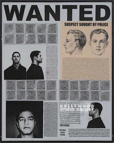20X16 BLK MTL FRM/POLICE/ "WANTED"