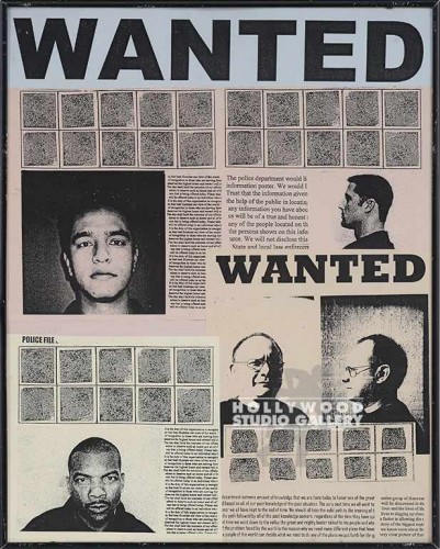 20X16 BLK MTL FRM/POLICE/ "WANTED"
