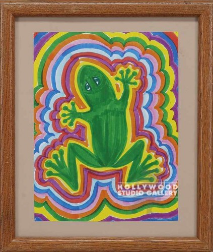 14X12 BRWN FRM/ MULTI CLRD LIZARD