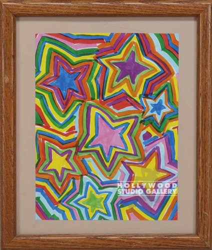 14X12 BRWN FRM/ MULTI CLRD STARS
