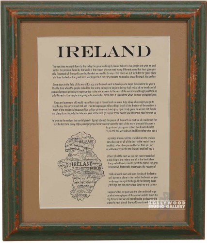 15X13 WD GREEN FRM/ "IRELAND"