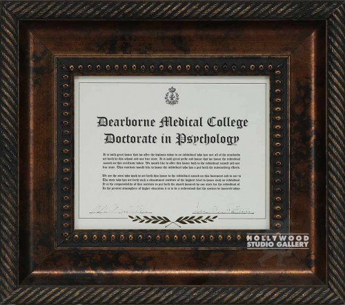 15X17 DEARBORNE/CERT.PSYCHOLOGY