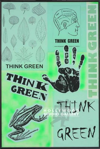 33X22 (4)PIECE POSTER/"THINK GREEN"