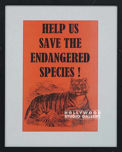 21X17 BLK FRM/HELP SAVEENDANGERED
