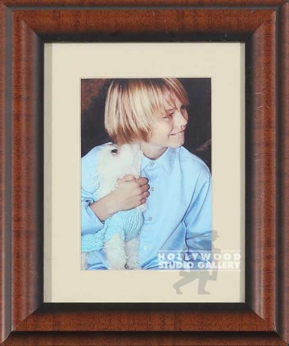10X8 STND FRM/LIL BOY W/WHITE PUPPY