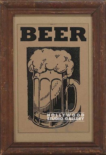 23X16 BRWN FRM/ BEER MUG/ FOAM