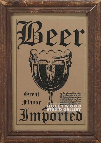 22X16 BRWN FRM/ BEER IMPORTED