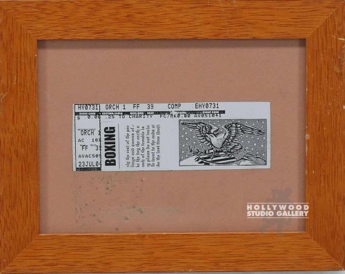 8X10 FRAMED BOXING TICKET