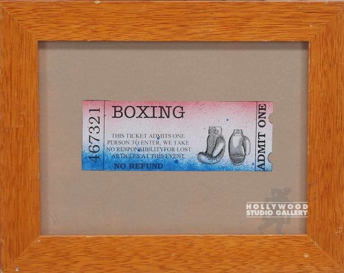 8X10 FRAMED BOXING TICKET
