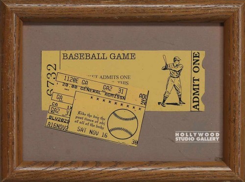 6X8 FRAMED BASEBALL TICKET