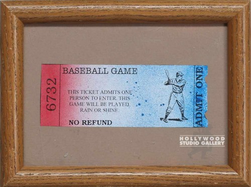 6X8 FRAMED BASEBALL TICKET