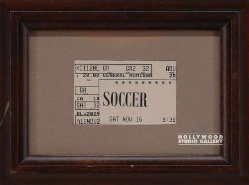 6X8 FRAMED SOCCER TICKET