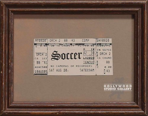 6X8 FRAMED SOCCER TICKET