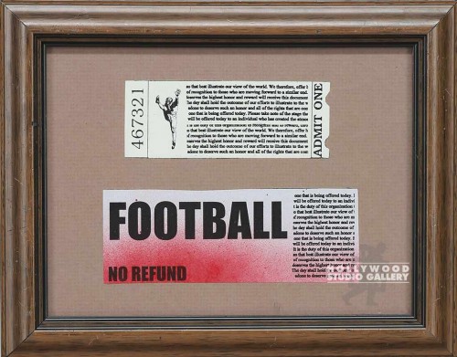 8X10 FRAMED FOOTBALL TICKET