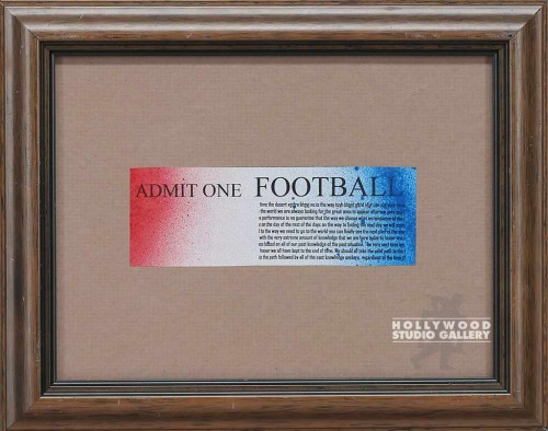 8X10 FRAMED FOOTBALL TICKET