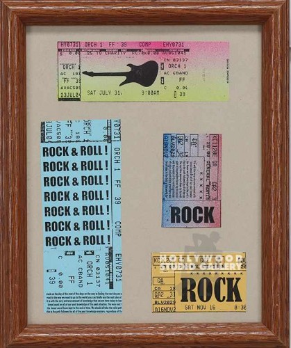 11X9 FRAMED ROCK CONCERT TICKET