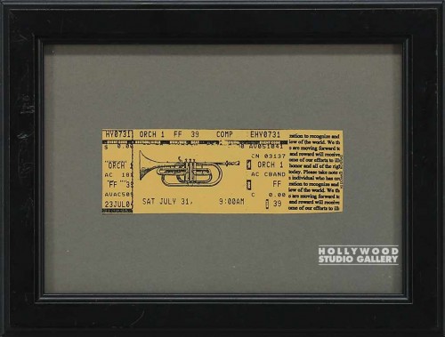 6X8 FRAMED JAZZ TICKET/ TRUMPET