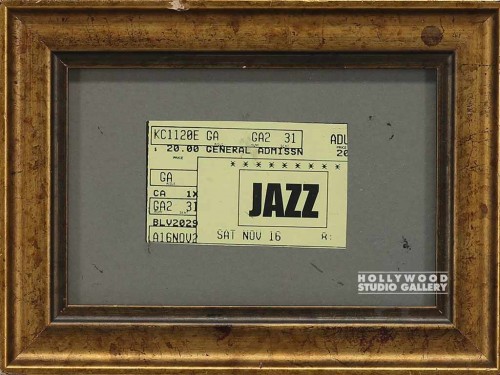 6X8 FRAMED JAZZ TICKET
