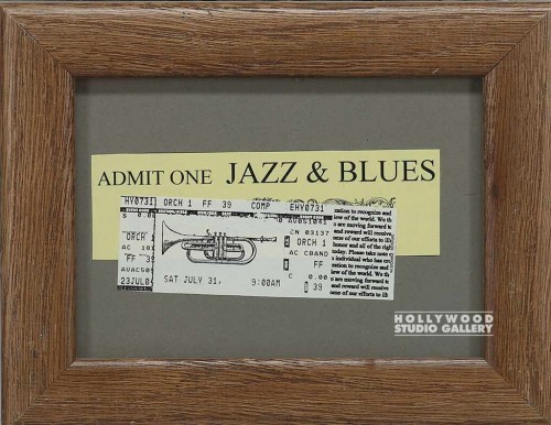 7X9 FRAMED JAZZ TICKET