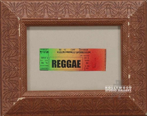 8X10 FRAMED REGGAE TICKET