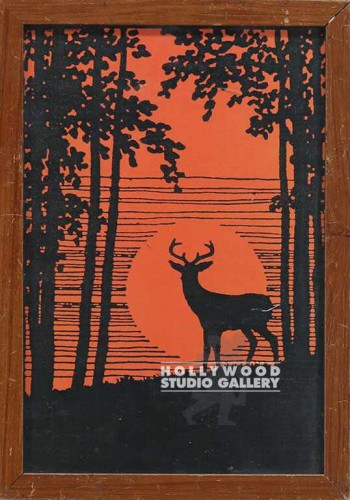 16X11 BRWN FRM/ORNGE/DEER RIGHT (B)