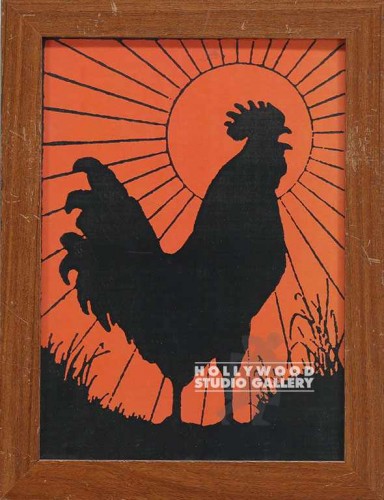 16X11 BRWN FRM/ORNGE/ROOSTER (A)