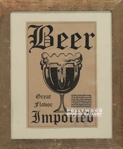 23X19 BRWN FRM/BEER/IMPORTED