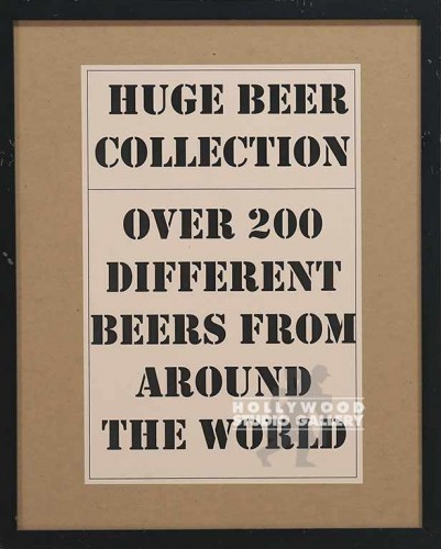 21X17BLACK FRM/HUGE BEER COLLECTION