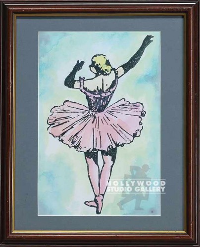 16X13 WOOD FRM/ PINK BALLERINA