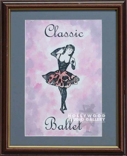 16X13 WOOD FRM/CLASSIC BALLET/PINK