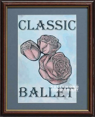16X13 WOOD FRM/CLASSIC BALLET/ROSES